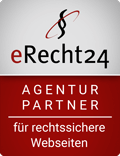 Erecht24 Siegel Agenturpartner Rot