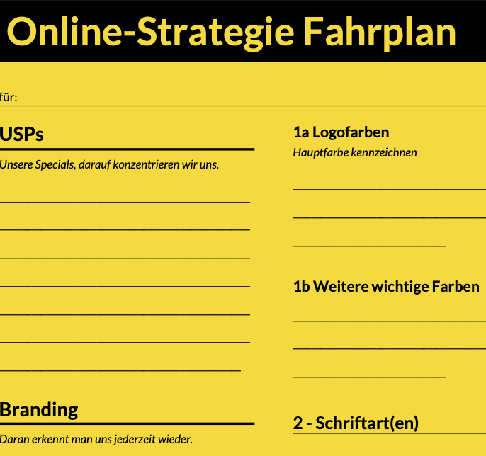 Online Strategie Fahrplan Usps